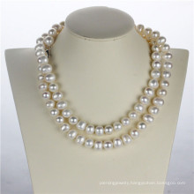 11-12mm Potato Shape White Pearl Fashion Necklace